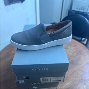 Vionic Charcoal Slip-On with White Sole